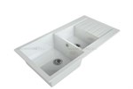 Мойка полуторная с крылом MS-29G-WHITE PEARL