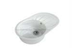 MAXSTONE Мойка круглая с крылом MS-5G-White pearl.