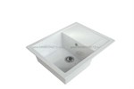 Мойка квадратная с крылом MS-15G-White pearl.