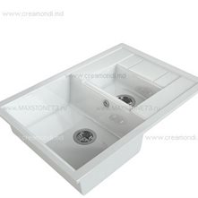 MAXSTONE MAXSTONE-гранитные мойки. Мойка полуторная с крылом MS-11G-LINEN