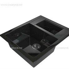 MAXSTONE MAXSTONE-гранитные мойки. Мойка полуторная  MS-27G-BLACK PEARL.