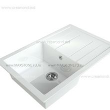 MAXSTONE MAXSTONE-гранитные мойки. Мойка квадратная с крылом MS-14G-LINEN.