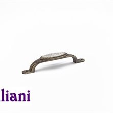 Giuliani Ручки Giuliani ceramic. Ручка-мостик N06422-XU-96-Antique bronze/m-ceramic