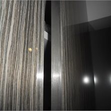 Alustil Примеры применения алюминиевых профилей Рамочный профиль R1 AN BRUSH в фасадах кухни.