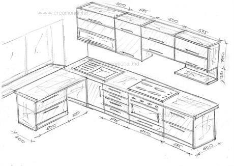 Schiţe Bucatarie Cu Colt In Fata Ferestrei Mobila Creamondi