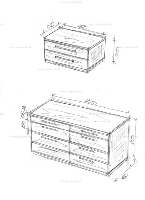 Тумба офисная с ящиками чертеж - Дом Мебели.ру