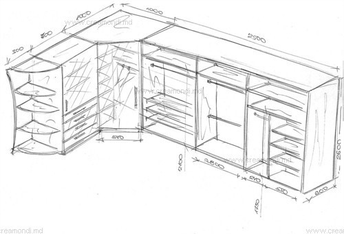 Шкаф-Купе, Угловой Шкаф И Пенал В Молдове. Эскизы И Чертежи Мебели.