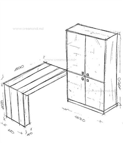 Dulap cu support-bar