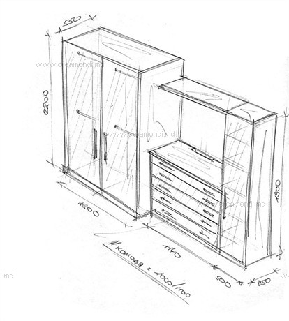 Шкаф платяной , комод и пенал