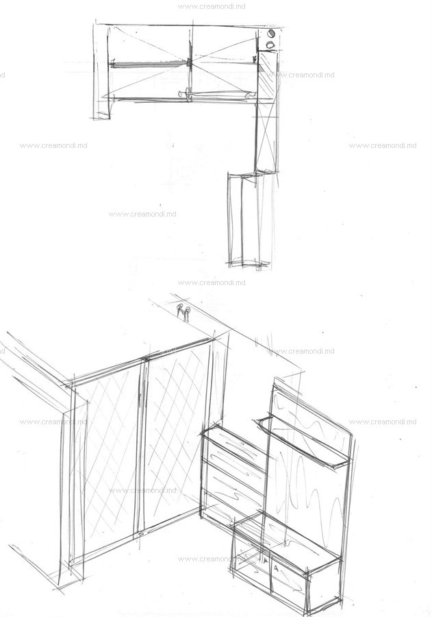 Проектирование мебели в прихожую серии МС.