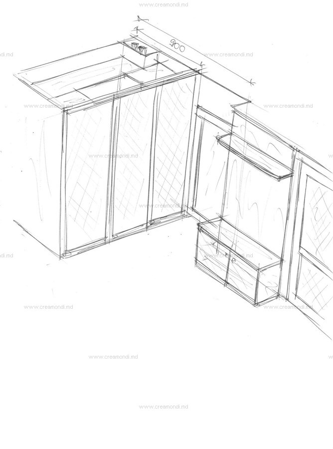 Проектирование мебели в прихожую серии МС.