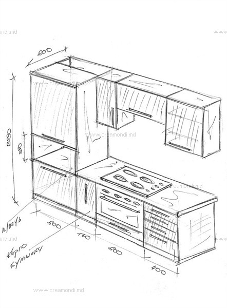 Bucatarie mica pentru balcon