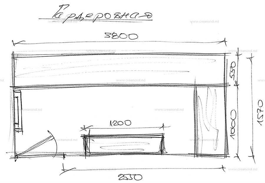 План гардеробной комнаты