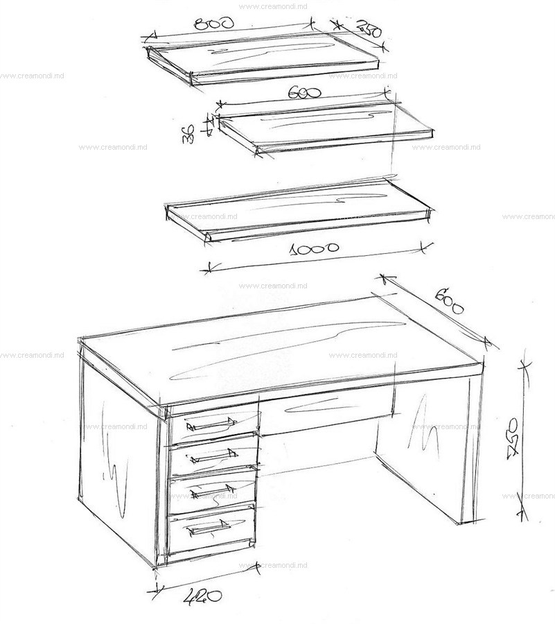 Стол для занятий , крышка HPL Formica, глянцевая.