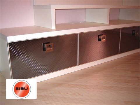 SIBU DesignПримеры применения SibuSIBU MultiStyle — MSC Rhombus Anthracite Classic 15x15  / тумба ТВ.