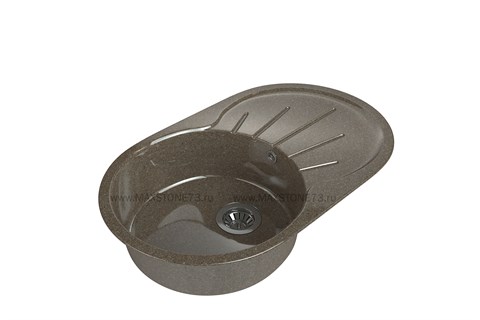 MAXSTONEМойки из гранитной крошки.Мойка круглая с крылом MS-5G-TERACOT.