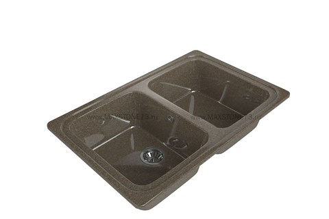 MAXSTONEМойки из гранитной крошки.Мойка с двумя чашами MS-12G-TERACOT.