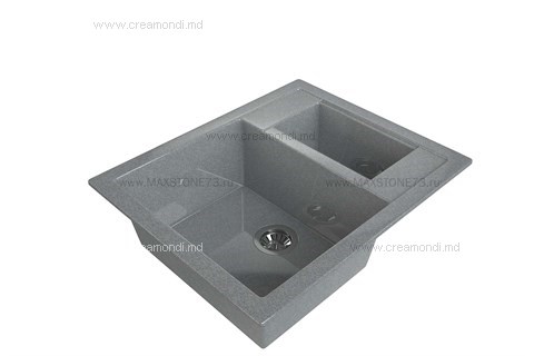 MAXSTONEMAXSTONE-гранитные мойки.Мойка полуторная  MS-27G-DARK GREY.