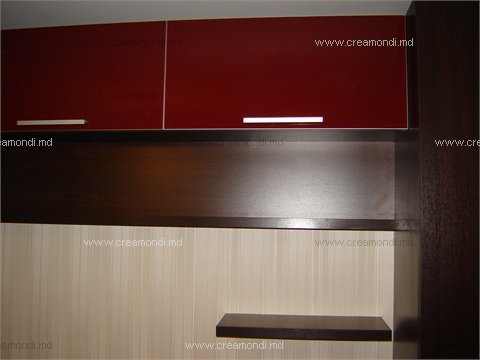 Мебель для домаФасад алюминий без бортика / стекло бордо