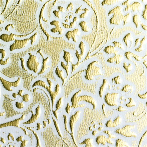 SIBU DesignLeatherLL FLORAL White/Gold mat