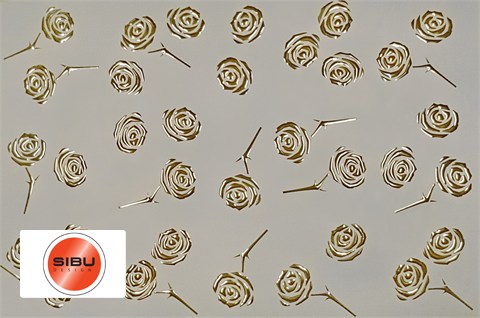 SIBU DesignPlastic3D Roses Champagner PF met/Gold