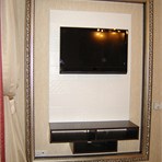 SIBU Design Примеры применения Sibu Collage bianco на панели телевизора.