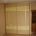 Mirror sliding door wardrobe for the bedroom