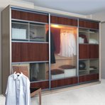 It is easier to find the clothes in the glass-made doors wardrobe