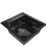 MAXSTONE Мойки из гранитной крошки. Мойка квадратная MS-10G-BLACK.