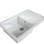 MAXSTONE Мойки из гранитной крошки. Мойка квадратная с крылом MS-30G-WHITE PEARL