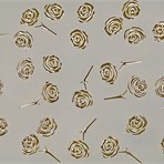 SIBU Design Plastic 3D Roses Champagner PF met/Gold