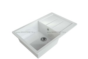 MAXSTONE Мойка квадратная с крылом MS-30G-WHITE PEARL