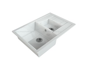 MAXSTONE Мойка полуторная с крылом MS-11G-LINEN