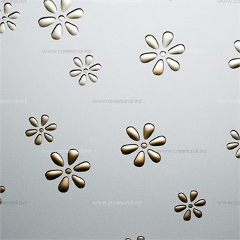 3D Flowers Gold