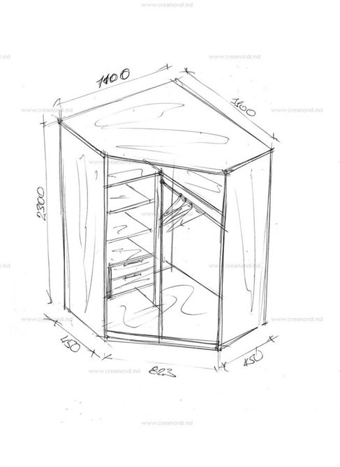 Шкаф угловой в прихожую.