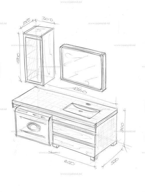 Тумба для умывальника и стиральной машины.