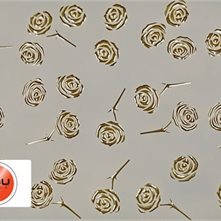 SIBU Design Пластик 3D Roses Champagner PF met/Gold