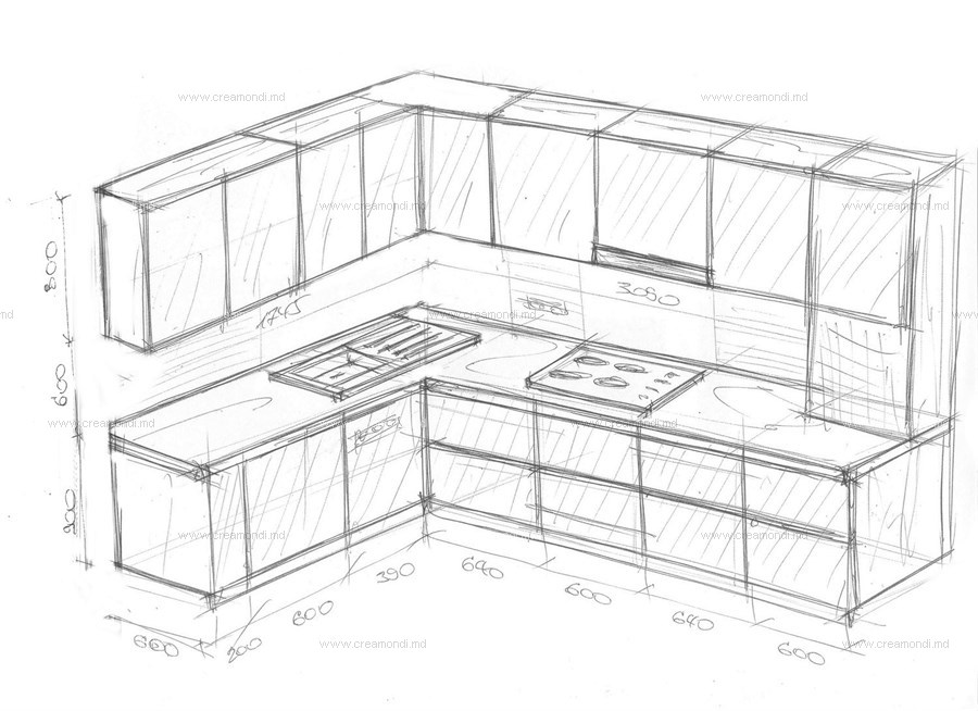 Нарисовать Проект Кухни