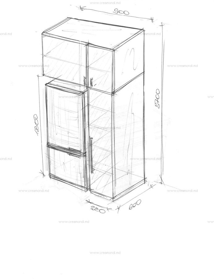 Шкаф для холодильника на балкон.