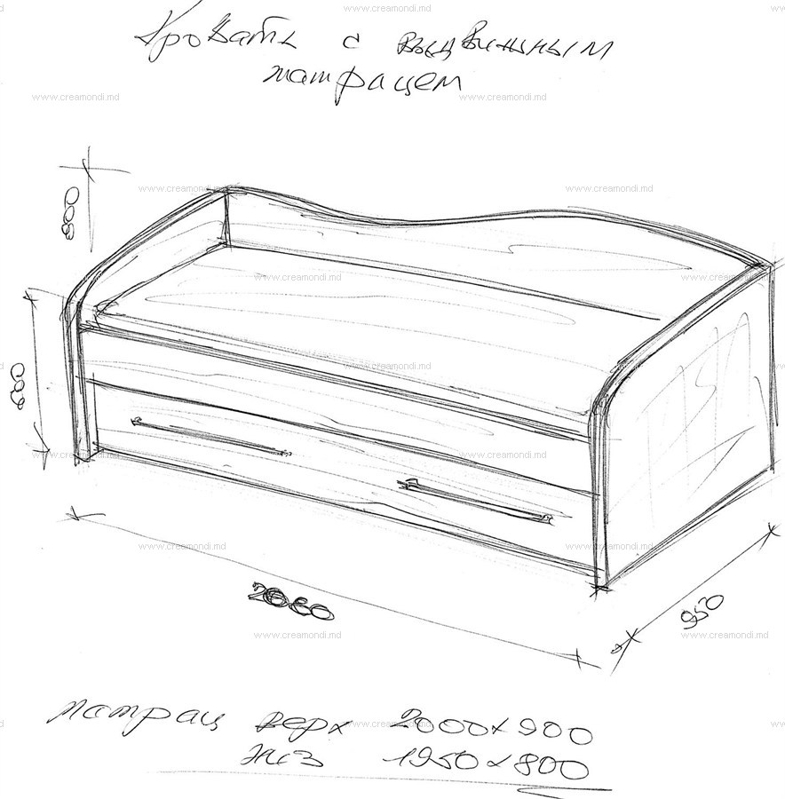 детская кровать эскиз