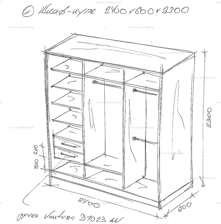 как нарисовать схему шкафа