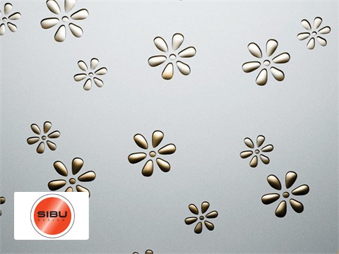 SIBU DesignDie Materialien: Plaststoffs3D Flowers Gold