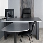  Мебель для работы Офисный стол из шпона, стеновая панель Formica