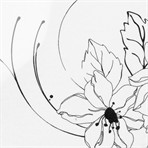 IRIS Декоративные плёнки IRIS 7118A White with black flower