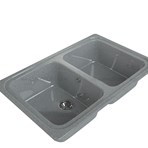 MAXSTONE Мойки из гранитной крошки. Мойка с двумя чашами MS-12G-DARK GRAY.