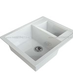 MAXSTONE Мойки из гранитной крошки. Мойка полуторная  MS-27G-WHITE PEARL.