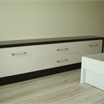  Мебель для спальни Низкий комод для спальни с ручками SIRO Leather