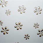 SIBU Design Plastic 3D Flowers Gold
